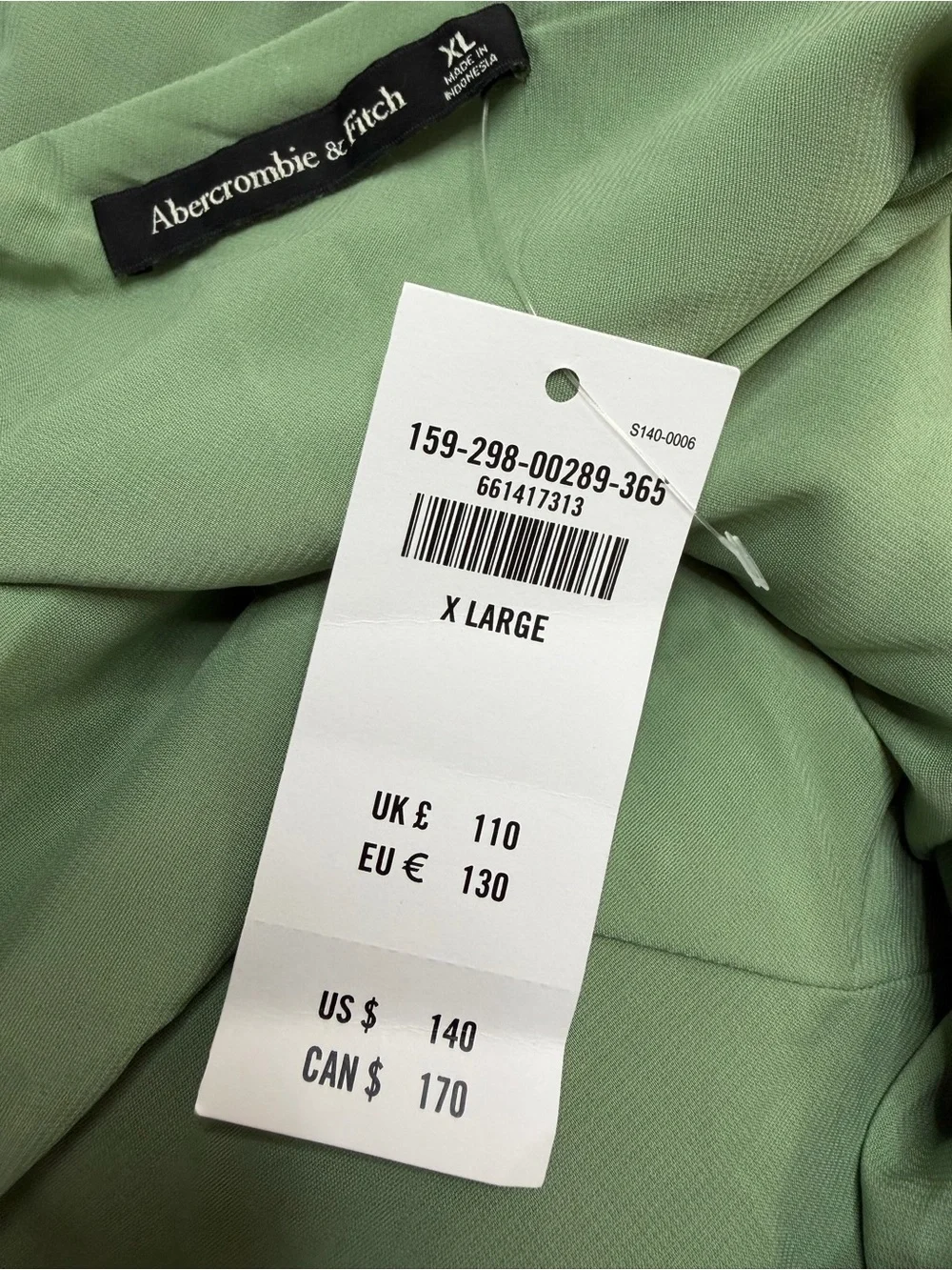 Abercrombie & Fitch A&F Satin Cowl Neck Draped Maci Dress Lush Green XL NEW $140